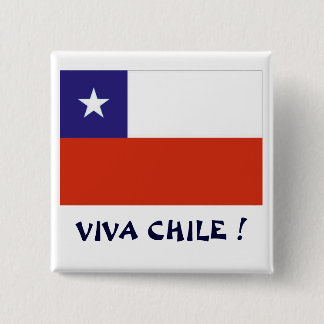 Chapa Cuadrada Bandera Viva Chile IV