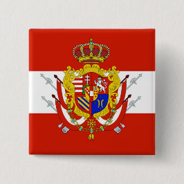 Chapa Cuadrada Banner blanco rojo Gran Ducado de la Toscana