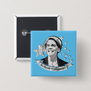 Chapa Cuadrada Banner de Elizabeth Warren Star