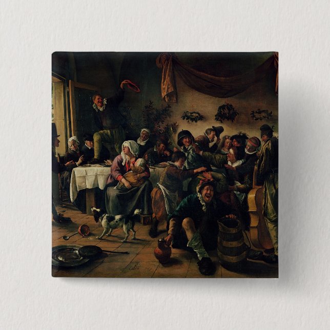 Chapa Cuadrada Banquete de boda (Anverso)