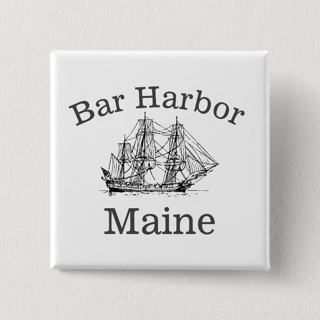Chapa Cuadrada Bar Harbour Maine (Anverso)