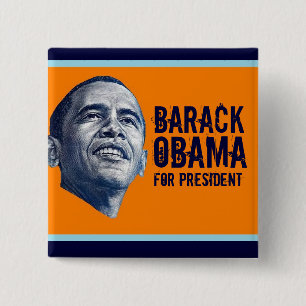 Chapa Cuadrada Barack Obama