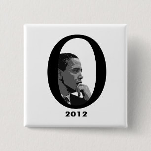 Chapa Cuadrada Barack Obama 2012