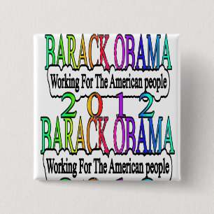 CHAPA CUADRADA BARACK OBAMA 2012
