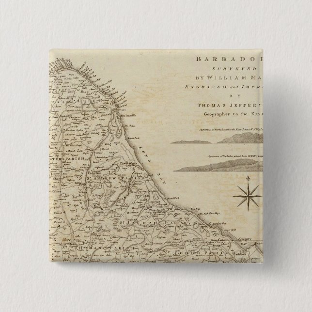 Chapa Cuadrada Barbadoas (Anverso)