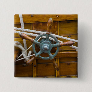 Chapa Cuadrada Barco de madera antiguo