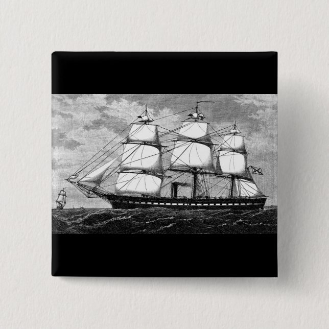 Chapa Cuadrada Barco de vela (Anverso)