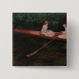 Chapa Cuadrada Barco en la Europa - Claude Monet - c1890