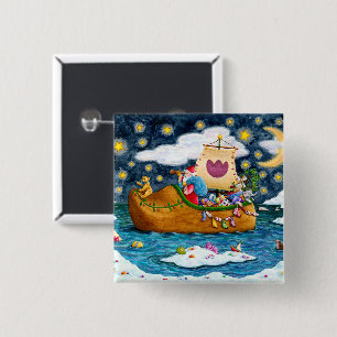 CHAPA CUADRADA BARCO HOLANDÉS SHOE SANTA, ICEBERGS, BALLENA, OSO 