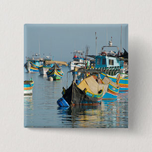 Chapa Cuadrada Barcos de pesca malteses el   Marsaxlokk en Malta