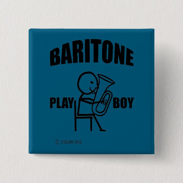 Chapa Cuadrada Baritone Play Boy (Anverso)