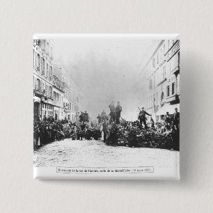 Chapa Cuadrada Barricada en la ruda de Flandre