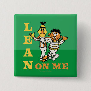 Chapa Cuadrada Barrio Sésamo   Bert y Ernie Lean sobre mí