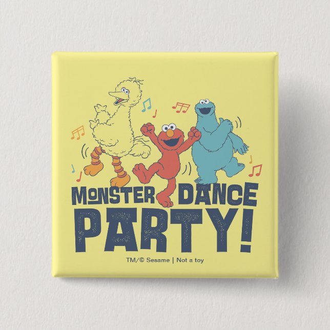 Chapa Cuadrada Barrio Sésamo | Monster Dance Fiesta (Anverso)