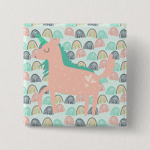 Chapa Cuadrada Barrios de lluvia y Unicornios