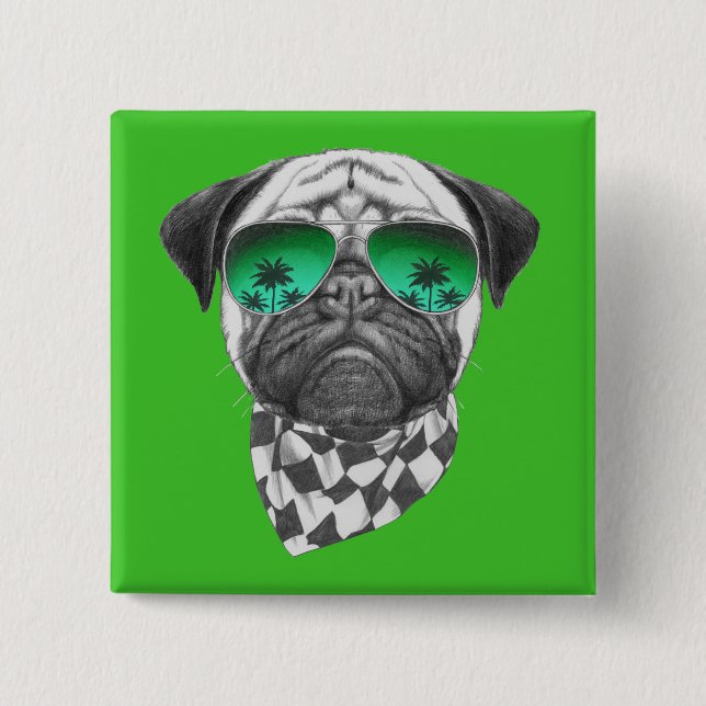 Chapa Cuadrada Barro amasado de Miami (Anverso)