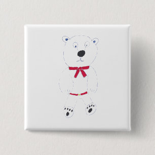 Chapa Cuadrada Barry Bear Square Badge