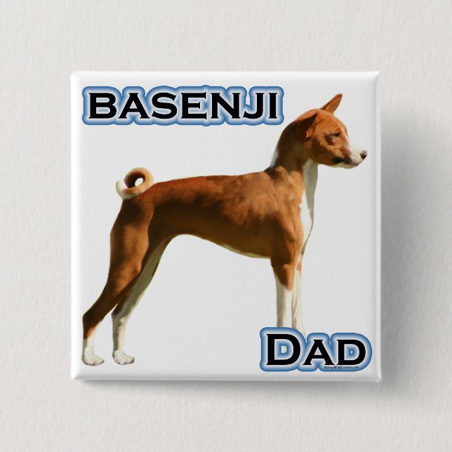 Chapa Cuadrada Basenji Dad 4 (Anverso)