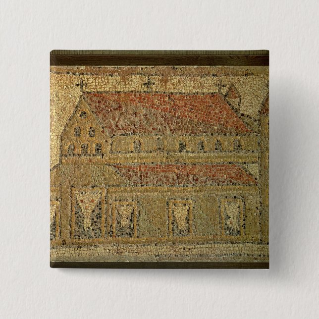 Chapa Cuadrada Basílica cristiana, pavimento de mosaico, período (Anverso)