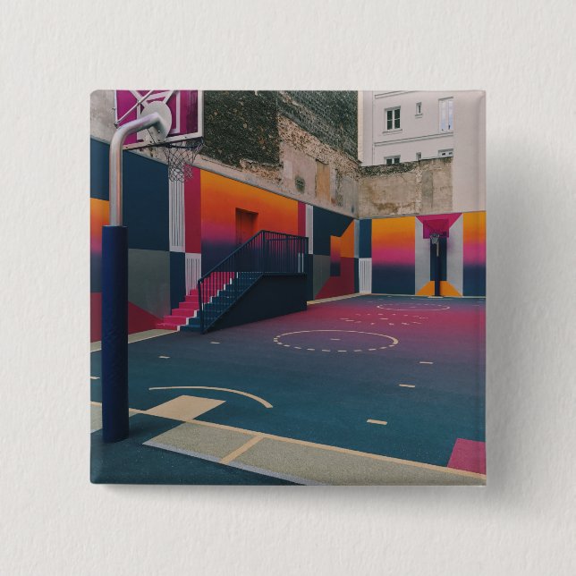 Chapa Cuadrada Basketball Hoop (Anverso)