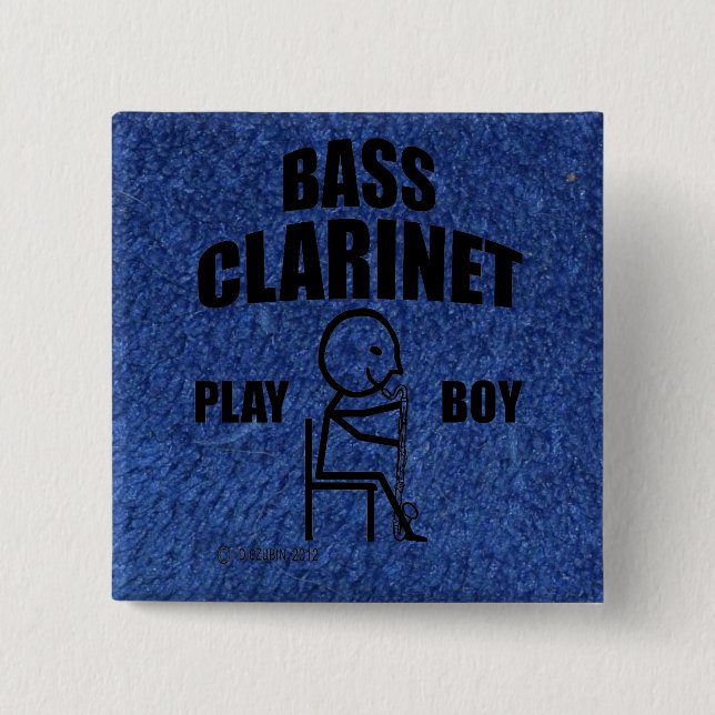 Chapa Cuadrada Bass Clarinet Play Boy (Anverso)