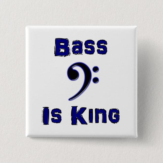 Chapa Cuadrada Bass es King (Anverso)