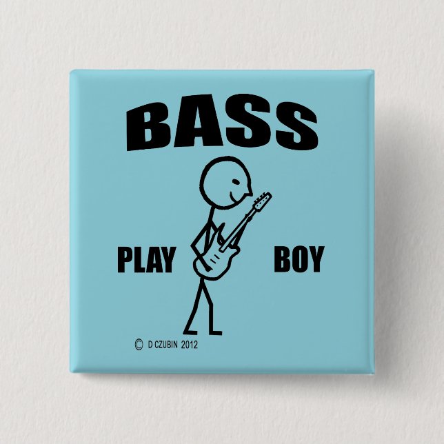 Chapa Cuadrada Bass Play Boy (Anverso)