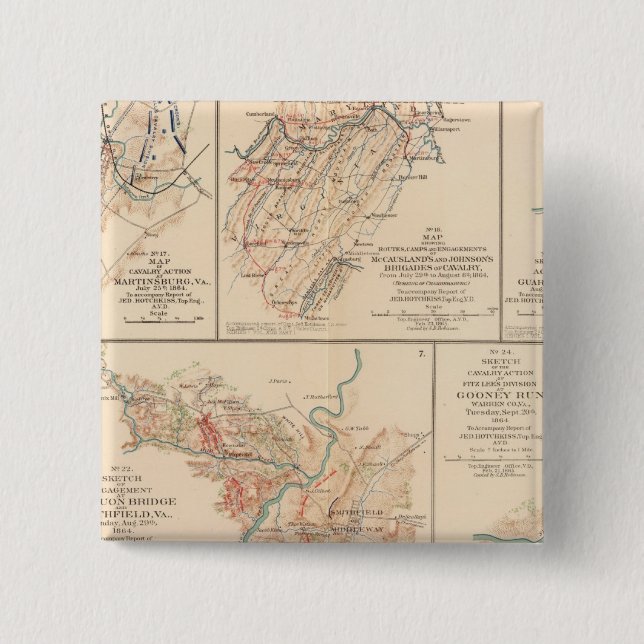 Chapa Cuadrada Batalla Belle Grove (Anverso)