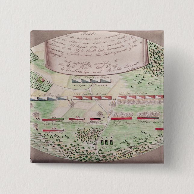 Chapa Cuadrada Batalla de Camden, 1780 (Anverso)