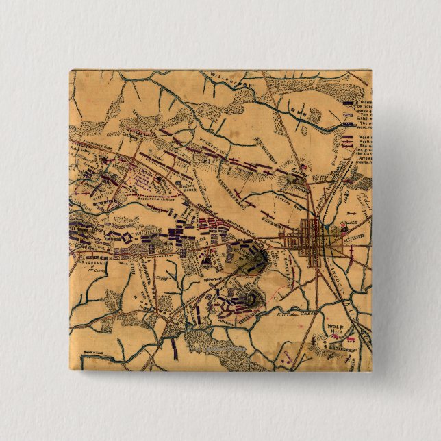 Chapa Cuadrada Batalla de Gettysburg 14 (Anverso)