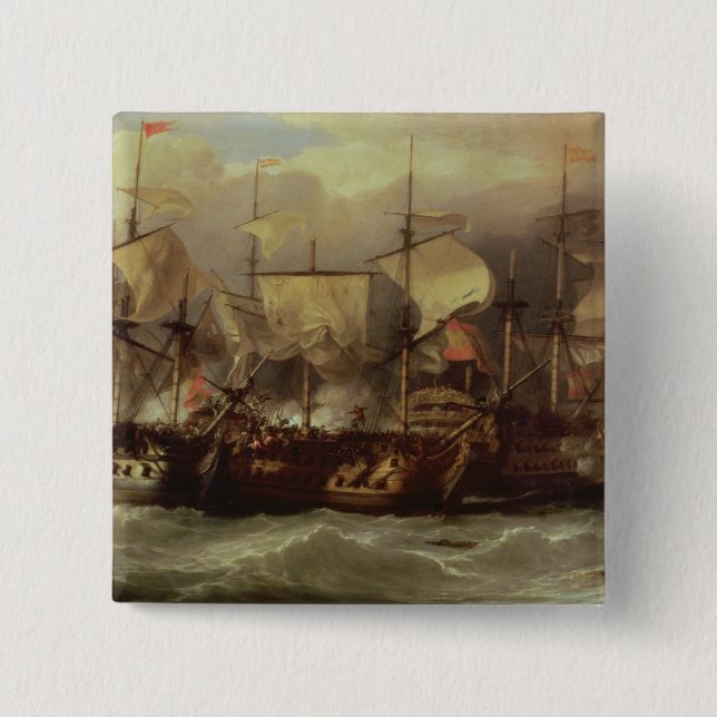 Chapa Cuadrada Batalla del cabo St.Vincent (Anverso)