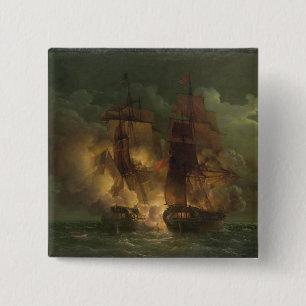 Chapa Cuadrada Batalla entre la fragata francesa 'Arethuse