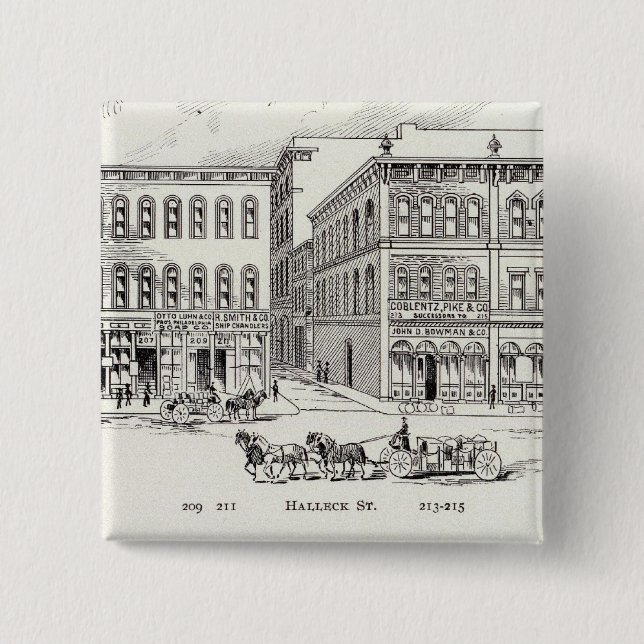 Chapa Cuadrada Batería al oeste de California y Sacramento (Anverso)