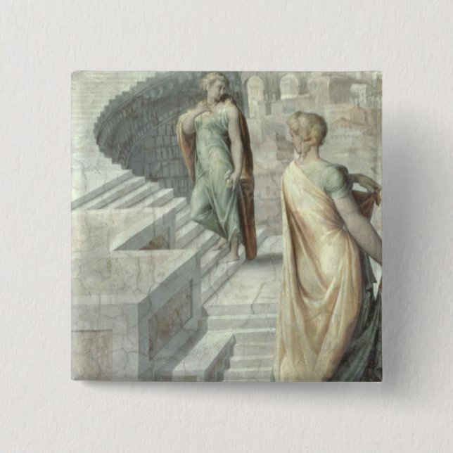 Chapa Cuadrada Bathsheba que visita a David, c.1553 (Anverso)