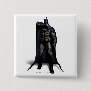 Chapa Cuadrada Batman limpiando su ceño