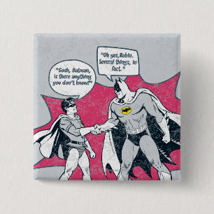 Chapa Cuadrada Batman Y Robin Handshake Molestos