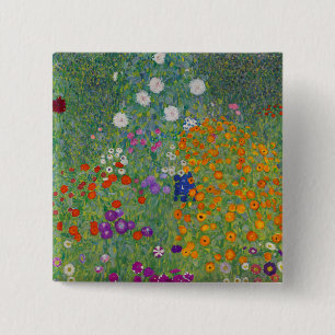 Chapa Cuadrada Bauerngarten, pintura al óleo, Gustav Klimt