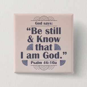 Chapa Cuadrada Be Still and Know Salm 46:10