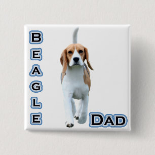 Chapa Cuadrada Beagle Dad 4
