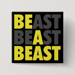 Chapa Cuadrada BEAST - Ser una bestia - Motivación del entrenamie