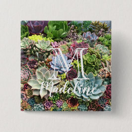 Chapa Cuadrada Beautiful Succulents