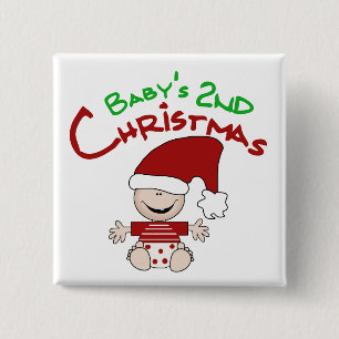 Chapa Cuadrada Bebé 2 Navidades camisetas y regalos