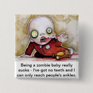 Chapa Cuadrada Bebé del zombi
