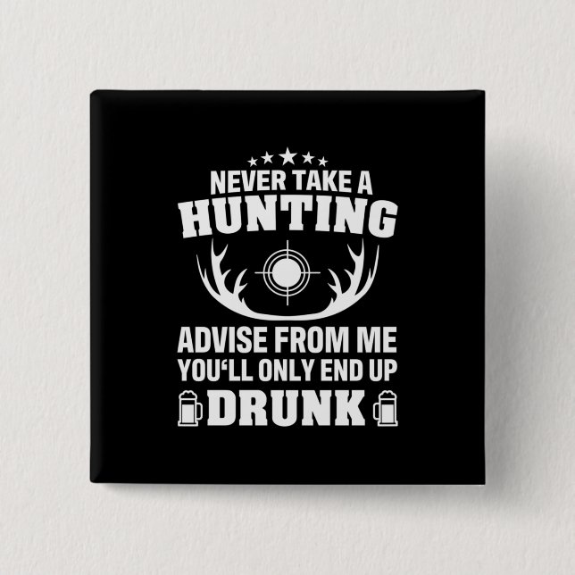 Chapa Cuadrada Bebida Deer Hunter (Anverso)