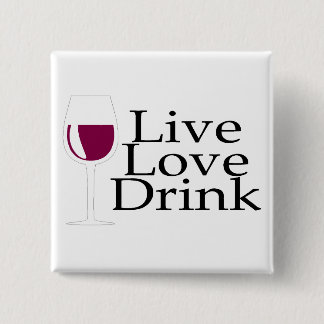 Chapa Cuadrada Bebida viva del amor (vino)