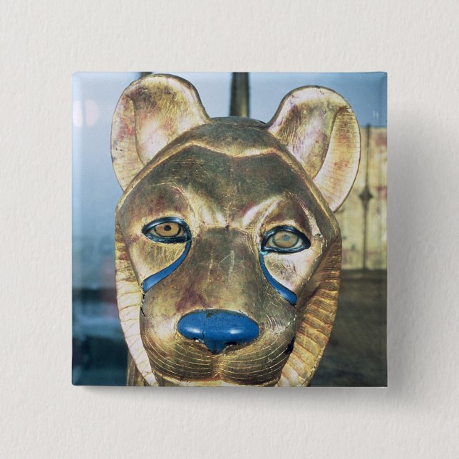 Chapa Cuadrada Bedhead funerario bajo la forma de león (Anverso)