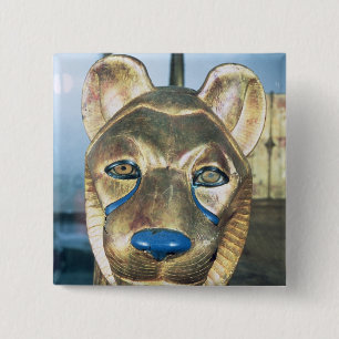 Chapa Cuadrada Bedhead funerario bajo la forma de león