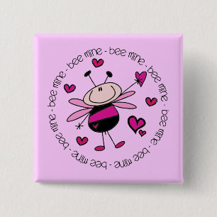 Chapa Cuadrada Bee Mine Valentine