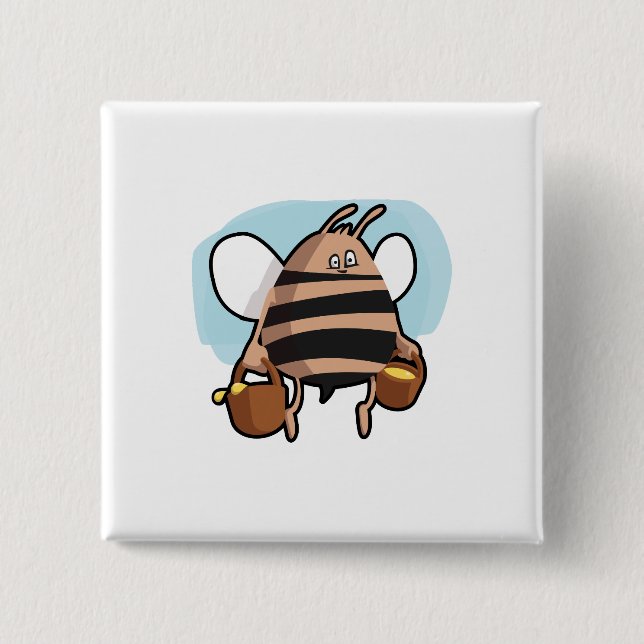 Chapa Cuadrada Bee personalizado (Anverso)
