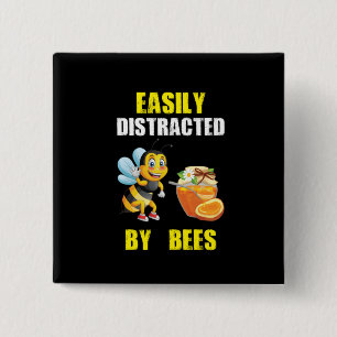 Chapa Cuadrada Beekeeper Art Distrae Fácilmente Por Las Abejas